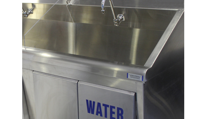 FLOOR MOUNTED VETERINARY PREP SINK