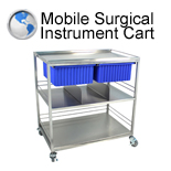 Mobile Veterinary Surgical Instrument Cart