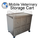 Mobile Veterinary Storage Cart